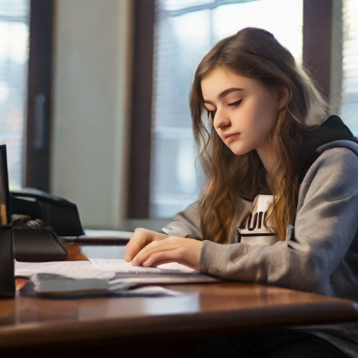 a 18 year old female doing her taxes