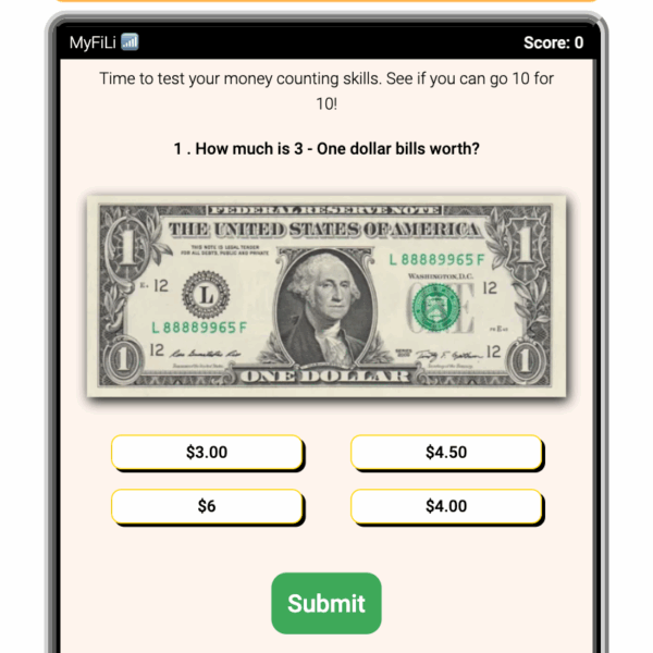 money counting game